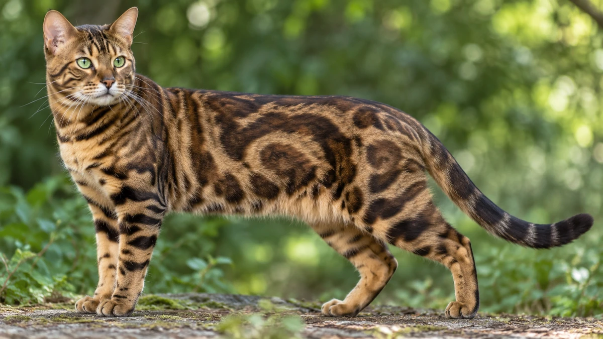 Bengal Kedisi kedi — marbled kahverengi