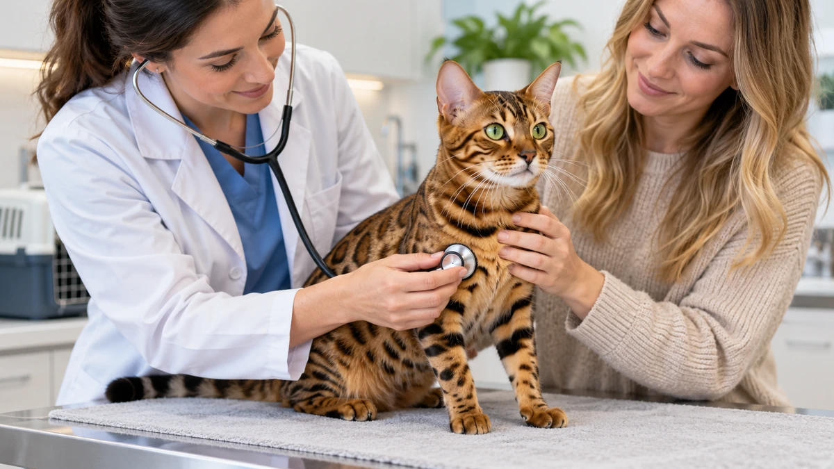 Bengal Kedisi kedi — veteriner kontrolü